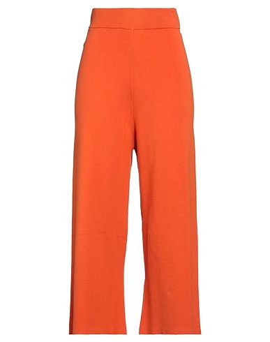 WOOL & CO Casual trouser Orange 100% Cotton