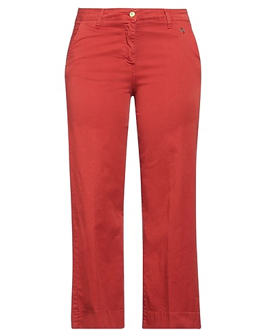 GAI MATTIOLO Casual pants Rust 97% Cotton, 3% Elastane