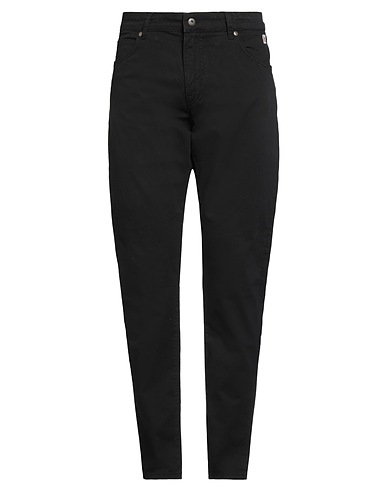 ROŸ ROGER'S Casual pants Black 97% Cotton, 3% Elastane