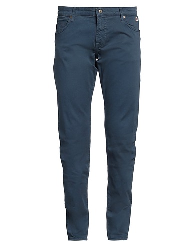 ROŸ ROGER'S Casual pants Navy 97% Cotton, 3% Elastane