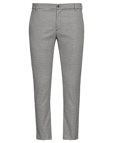 DANIELE ALESSANDRINI HOMME パンツ ブラック ポリエステル 63% / レーヨン 34% / ポリウレタン 3%