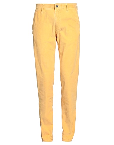 INCOTEX Casual pants Yellow 98% Cotton, 2% Elastane