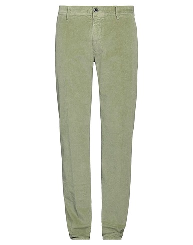 INCOTEX Casual pants Sage green 98% Cotton, 2% Elastane