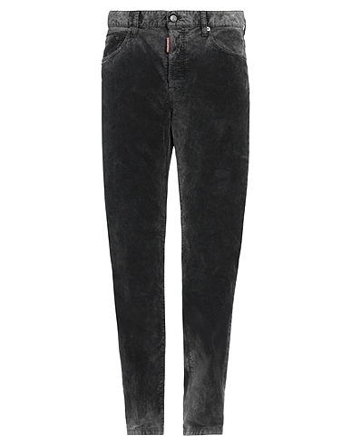 DSQUARED2 Pantalone Antracite 97% Cotone, 3% Elastan, Pelle di bovino