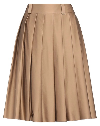 MEIMEIJ Midi skirt Khaki 98% Cotton, 2% Elastane