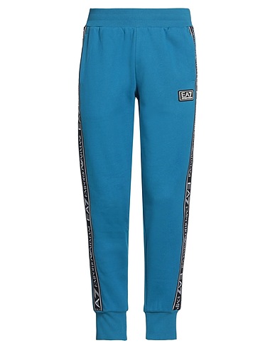 EA7 Casual trouser Pastel blue 85% Cotton, 15% Polyester, Elastane, Polyamide
