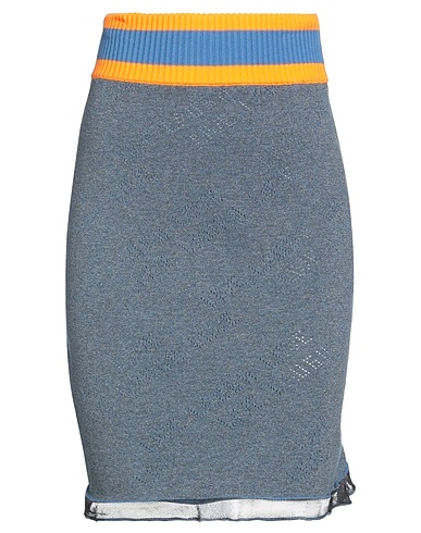 CORMIO Mini skirt Slate blue 50% Cotton, 35% Viscose, 8% Polyamide, 7% Metallic fiber