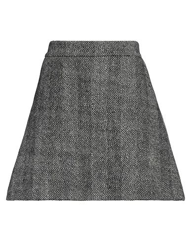 FABIANA FILIPPI Mini skirt Black 100% Virgin Wool, Ecobrass