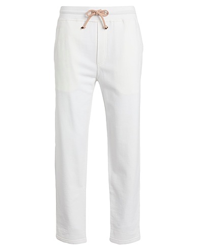 BRUNELLO CUCINELLI Pantalone Bianco 100% Cotone