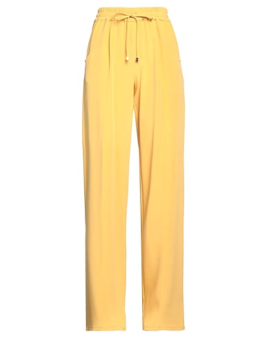 KITON Casual pants Yellow 92% Silk, 8% Elastane