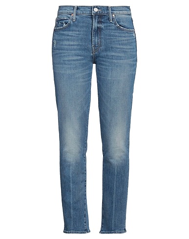 MOTHER Denim trousers Blue 98% Cotton, 2% Elastane