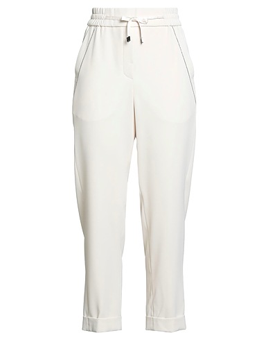 PESERICO Casual pants Off white 100% Polyester