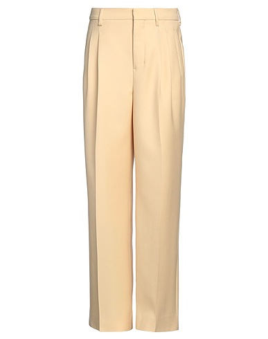 AMI ALEXANDRE MATTIUSSI Pantalone Beige 100% Lana Vergine