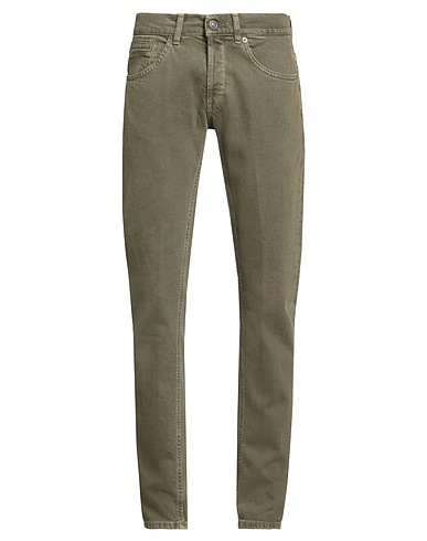 DONDUP Pantaloni jeans Verde militare 98% Cotone, 2% Elastan