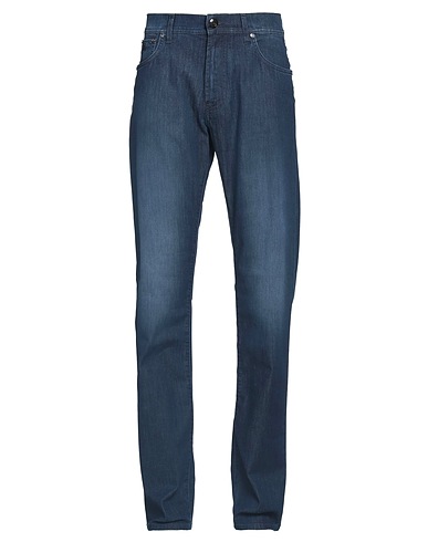 CORNELIANI ID Denim trousers Blue 72% Cotton, 14% Viscose, 12% Polyester, 2% Elastane