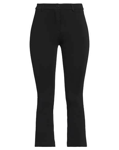 WHITE WISE Casual trouser Black 52% Cotton, 40% Nylon, 8% Elastane