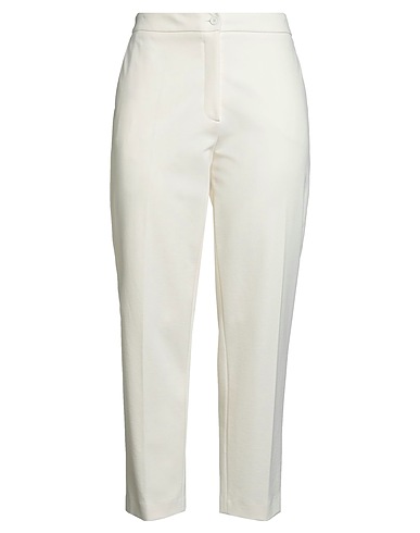 CLIPS MORE Casual pants Ivory 65% Viscose, 32% Polyamide, 3% Elastane