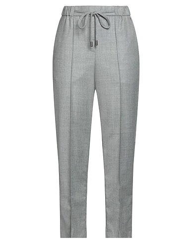 PESERICO Casual pants Light grey 98% Virgin Wool, 1% Polyamide, 1% Metallic fiber