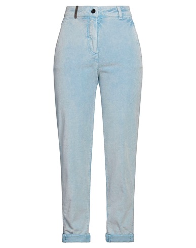PESERICO Casual trouser Sky blue 98% Cotton, 2% Elastane