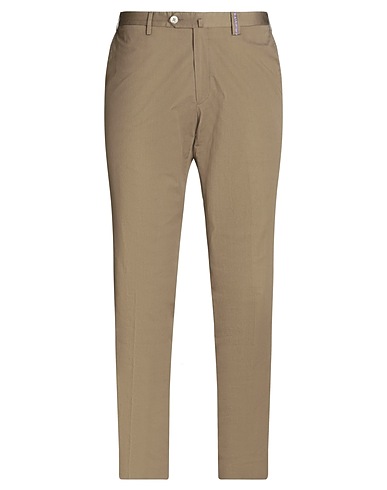ISAIA Casual trouser Khaki 98% Cotton, 2% Elastane