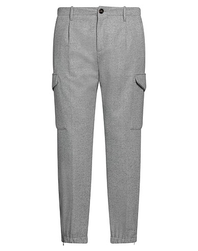 BRUNELLO CUCINELLI Pantalon Gris clair 100% Laine vierge