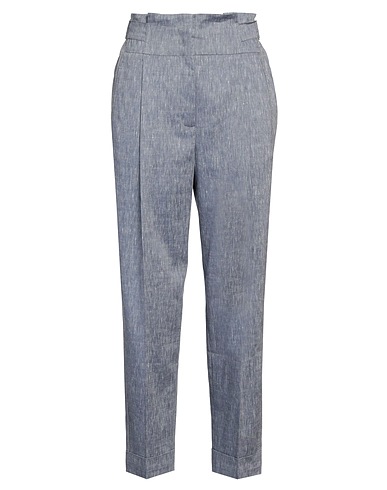 PESERICO パンツ ネイビー バージンウール 50% / リネン 50%