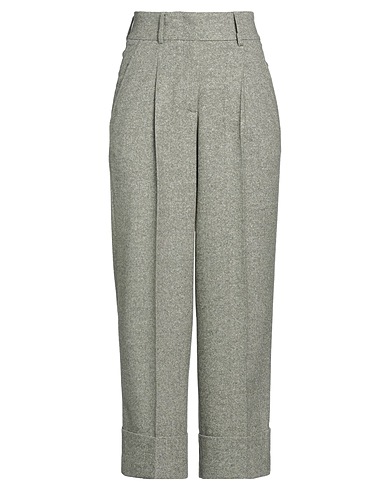 PESERICO Casual trouser EASY Sage green 55% Wool, 29% Polyester, 8% Polyamide, 7% Silk, 1% Elastane