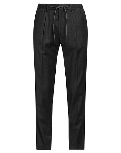 MANUEL RITZ BOTTOMWEAR Charcoal 98% Wool, 2% Elastane
