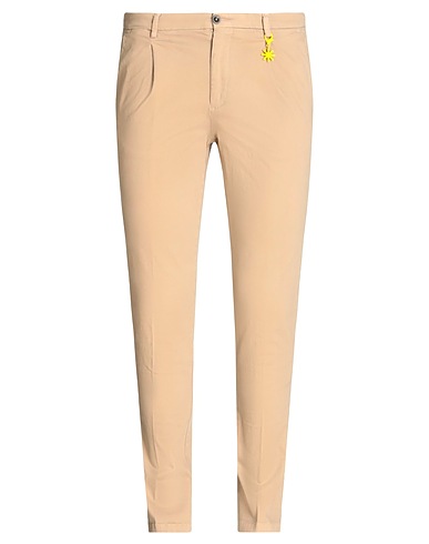 MANUEL RITZ Casual pants Khaki 98% Cotton, 2% Elastane