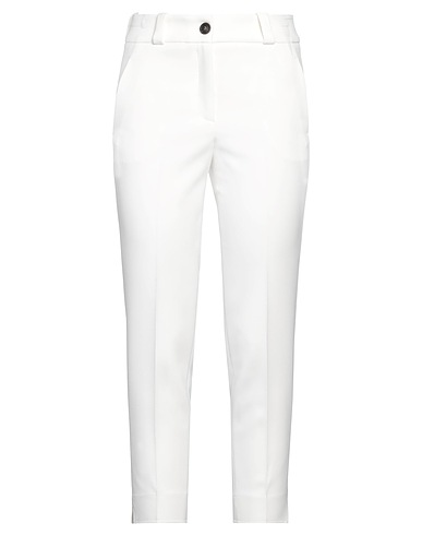 PESERICO Casual trouser EASY White 64% Polyester, 27% Viscose, 6% Cotton, 3% Elastane
