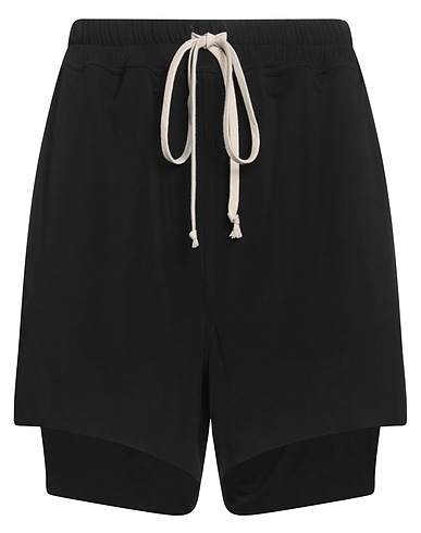RICK OWENS Shorts & Bermuda Black 96% Cupro, 4% Elastane