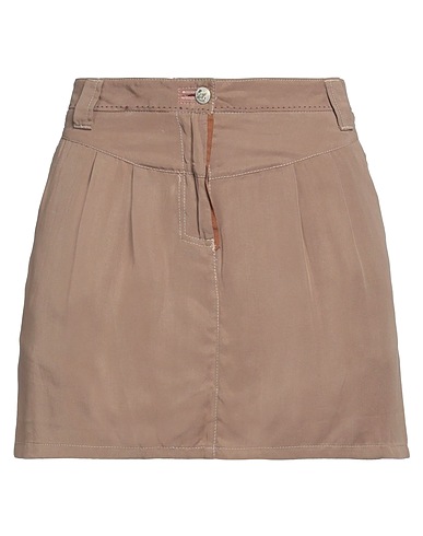 DEK'HER Mini skirt Khaki 50% Linen, 50% Cotton