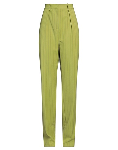 ELISABETTA FRANCHI Casual trouser Lime green 53% Polyester, 43% Virgin Wool, 4% Elastane