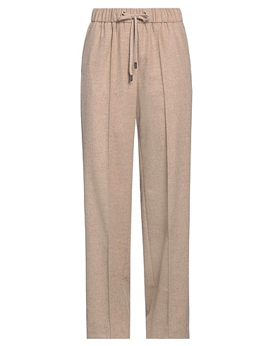 PESERICO Casual trouser EASY Khaki 39% Wool, 33% Polyester, 14% Viscose, 13% Polyamide, 1% Elastane