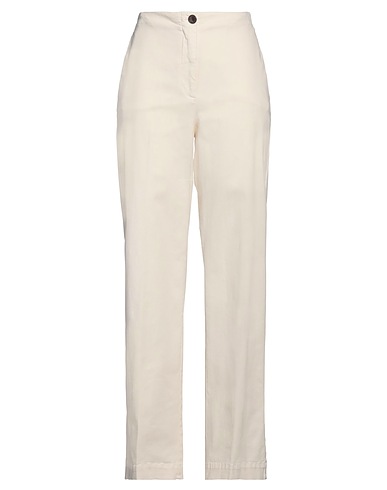 GRIFONI Casual trouser Cream 98% Cotton, 2% Elastane