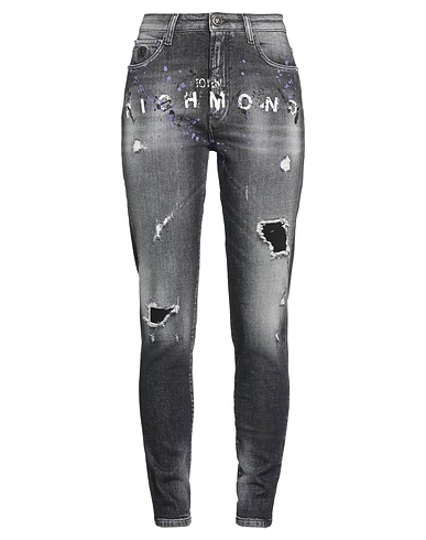 JOHN RICHMOND Denim trousers Black 99% Cotton, 1% Elastane