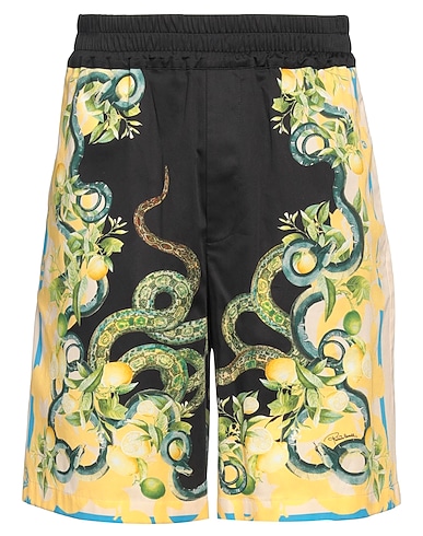 ROBERTO CAVALLI Shorts & Bermuda Black 97% Cotton, 3% Other Fibres
