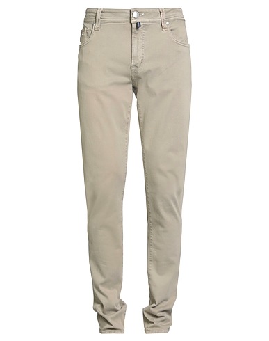 TRAMAROSSA Denim trousers Khaki 85% Cotton, 11% Polyester, 4% Elastane