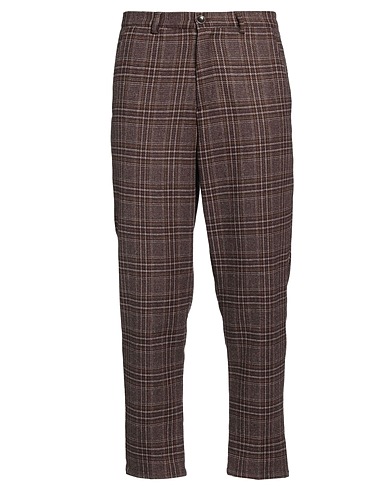 MOOD_ONE Casual trouser Dark brown 70% Cotton, 20% Acrylic, 10% Other Fibres