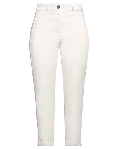 PESERICO Casual trouser EASY Off white 50% Cotton, 44% Tencel™, 4% Silk, 2% Elastane