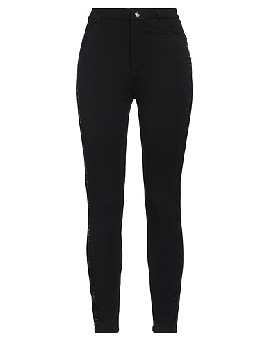 LIU •JO Pantalon Noir 82% Viscose, 13% Polyamide, 5% Élasthanne