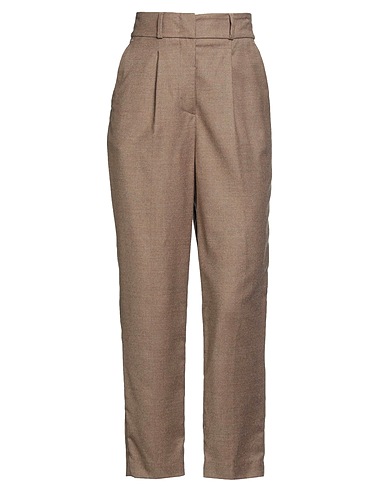 PESERICO Casual trouser EASY Brown 99% Virgin Wool, 1% Elastane