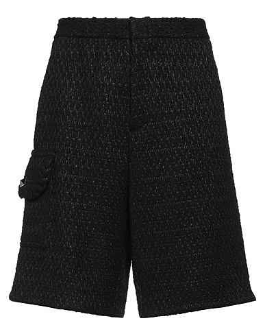 VALENTINO GARAVANI Shorts & Bermuda Black 42% Wool, 22% Viscose, 19% Silk, 10% Metallic fiber, 7% Polyamide