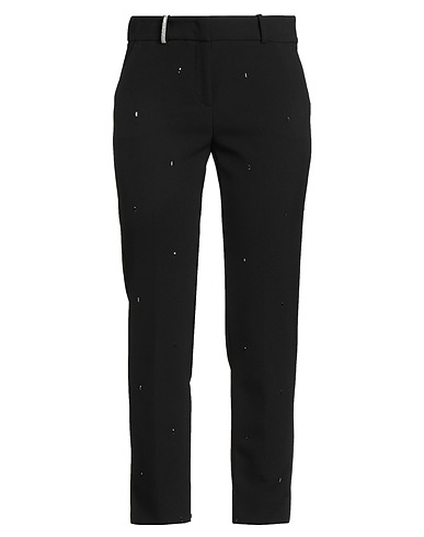 PESERICO Pantalone Nero 63% Poliestere, 27% Viscosa, 7% Cotone, 3% Elastan