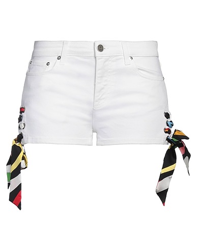 PUCCI Denim shorts White 99% Cotton, 1% Elastane, Silk