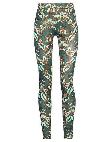 PINKO Leggings Dark green 90% Polyamide, 10% Elastane