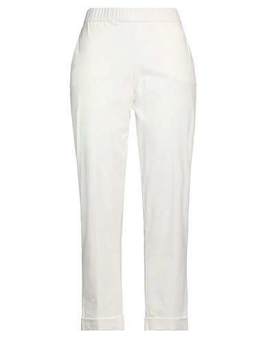 WHYCI Casual trouser White 97% Cotton, 3% Elastane