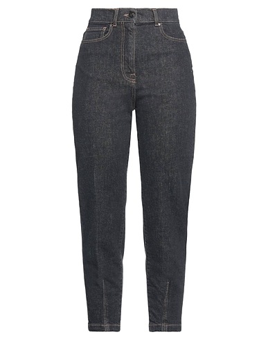 PESERICO Denim trousers EASY Blue 98% Cotton, 2% Elastane, Leather