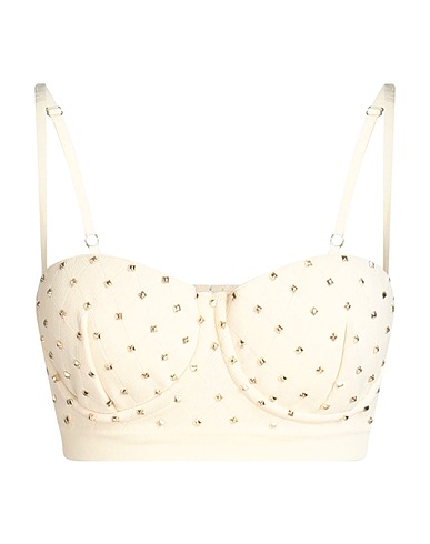 ELISABETTA FRANCHI Top Cream 53% Viscose, 47% Polyamide