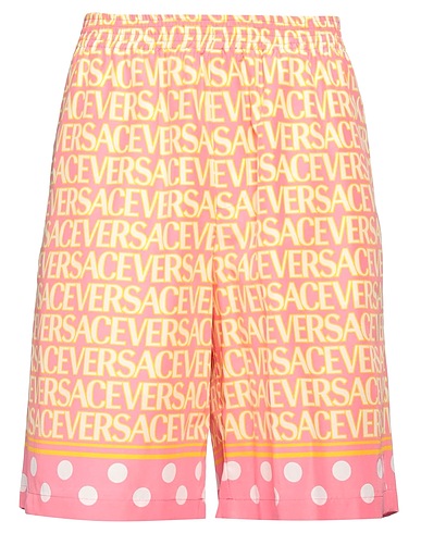 VERSACE Shorts & Bermuda Salmon pink 57% Cotton, 43% Silk
